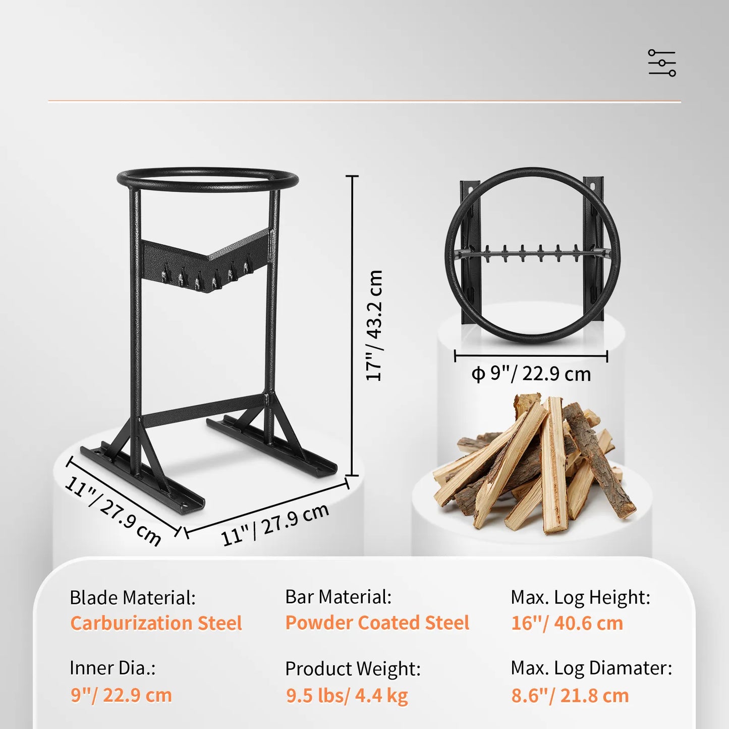 XL Firewood Kindling Splitter 9''x17''
