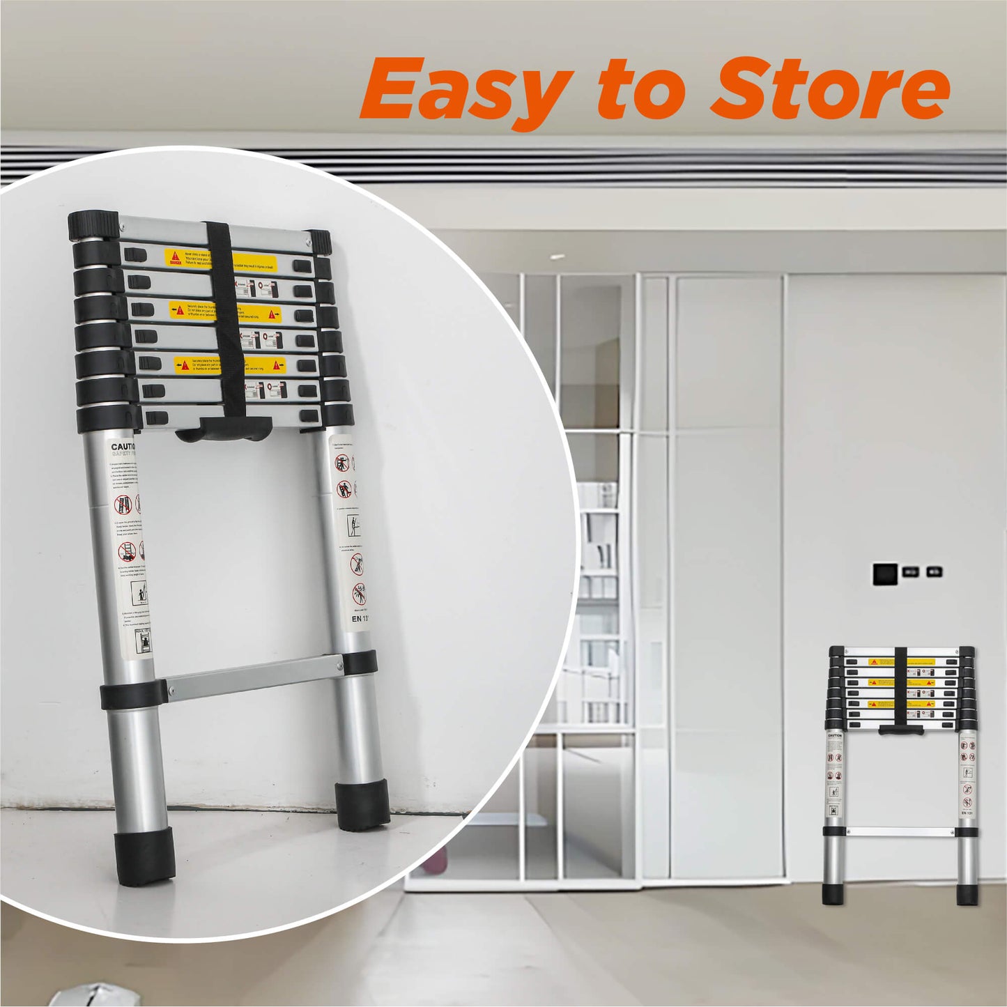 8.5 FT Telescoping Extension Ladder