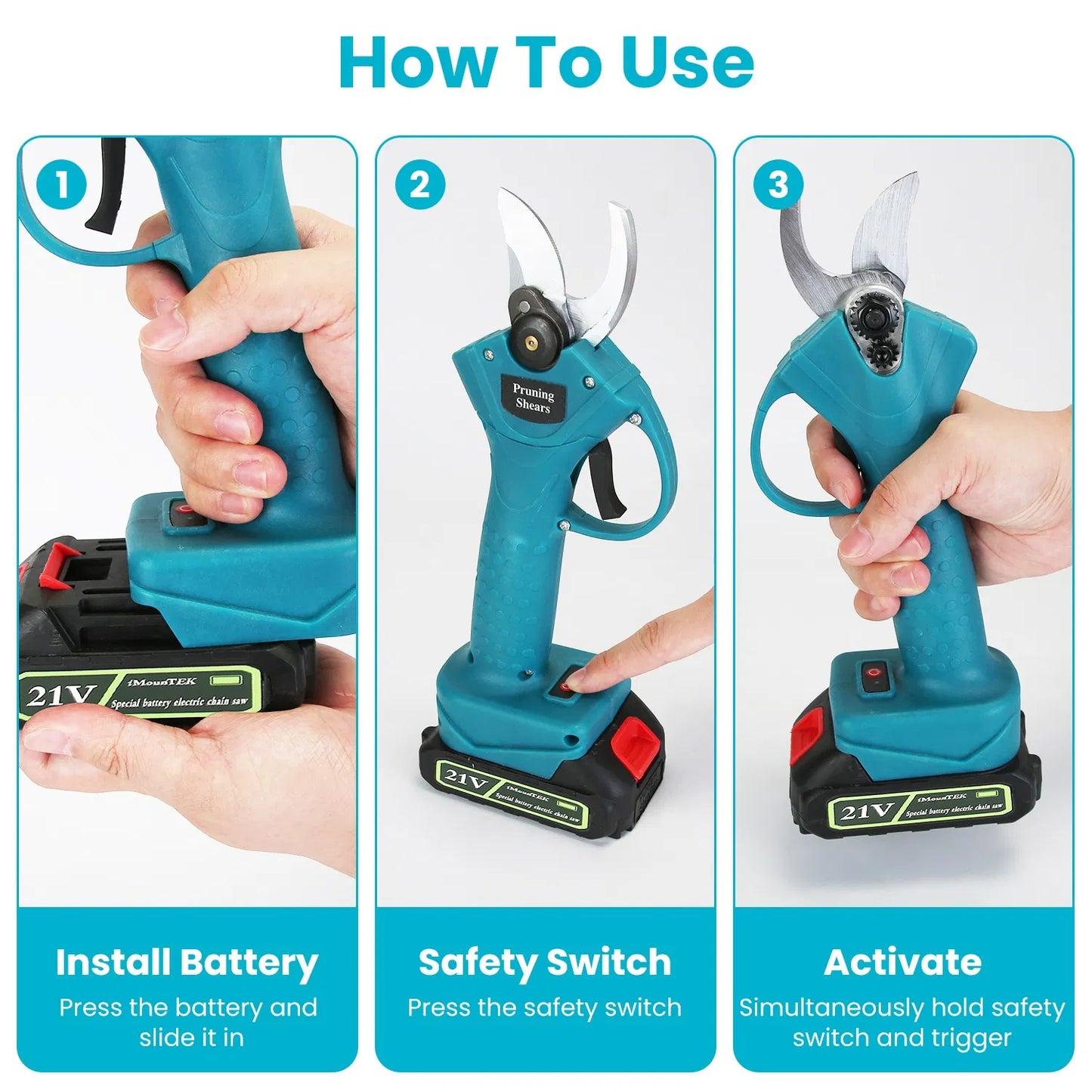 4-in-1 Cordless Electric Shears & Chainsaw Set