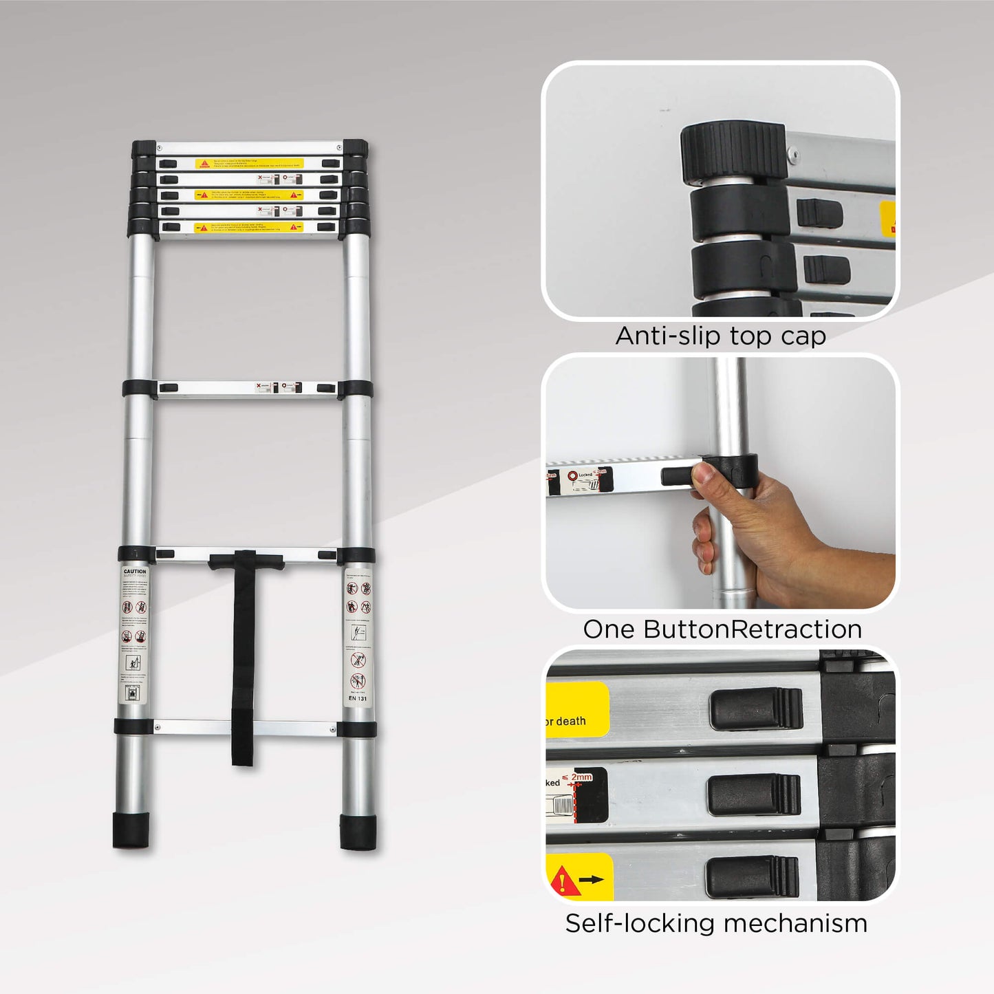 8.5 FT Telescoping Extension Ladder