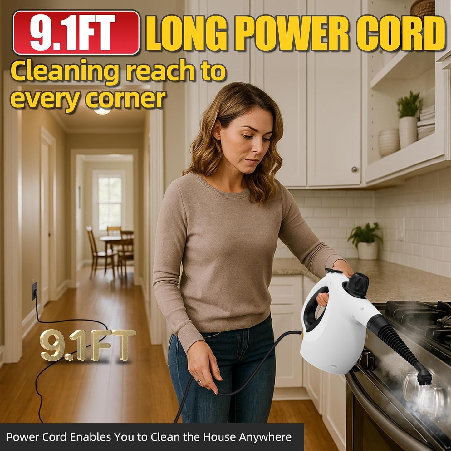 Handheld Pressurized Steam Cleaner