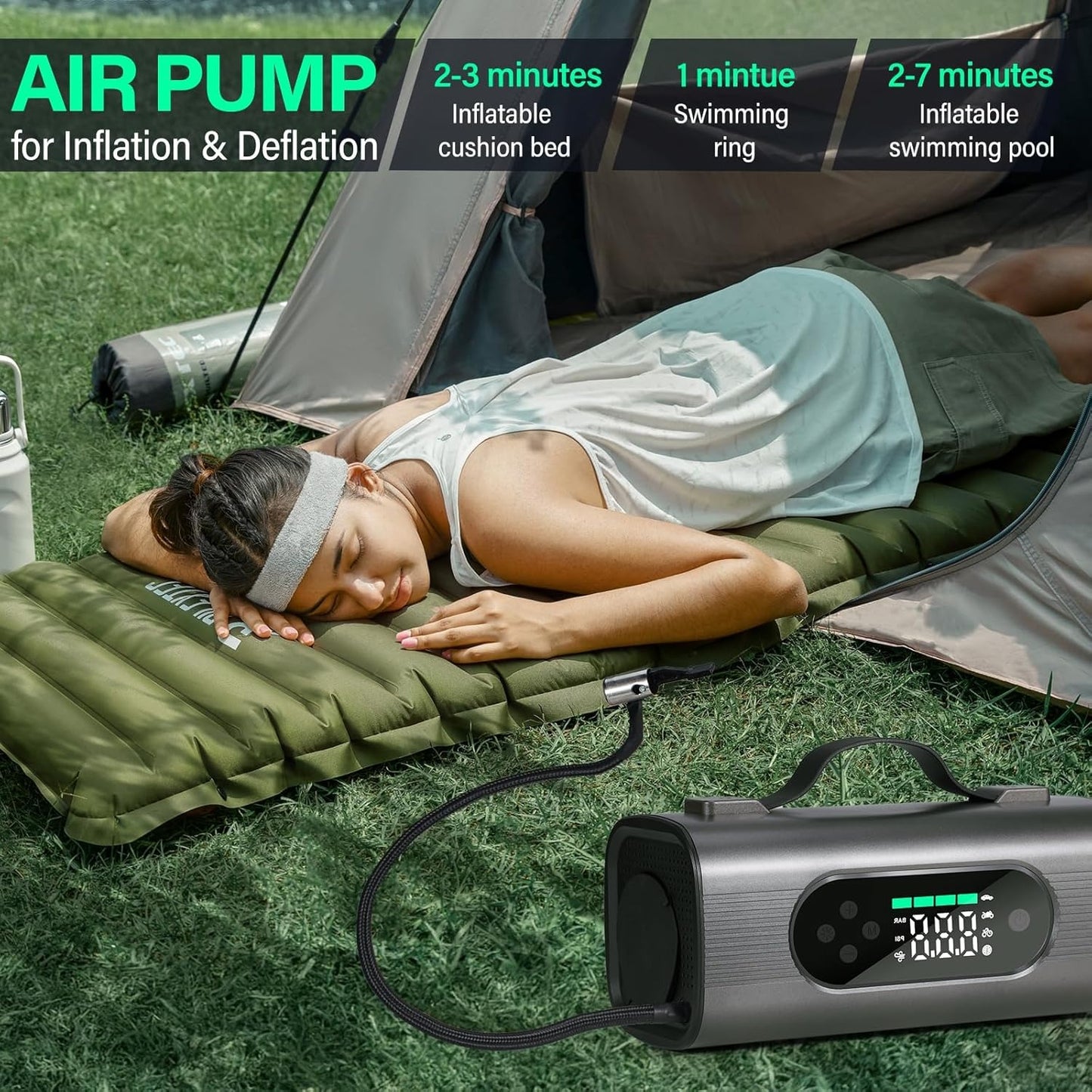 8-in-1 Portable Jump Starter with Air Compressor