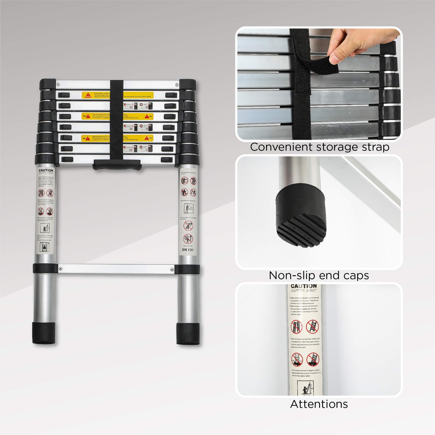 8.5 FT Telescoping Extension Ladder