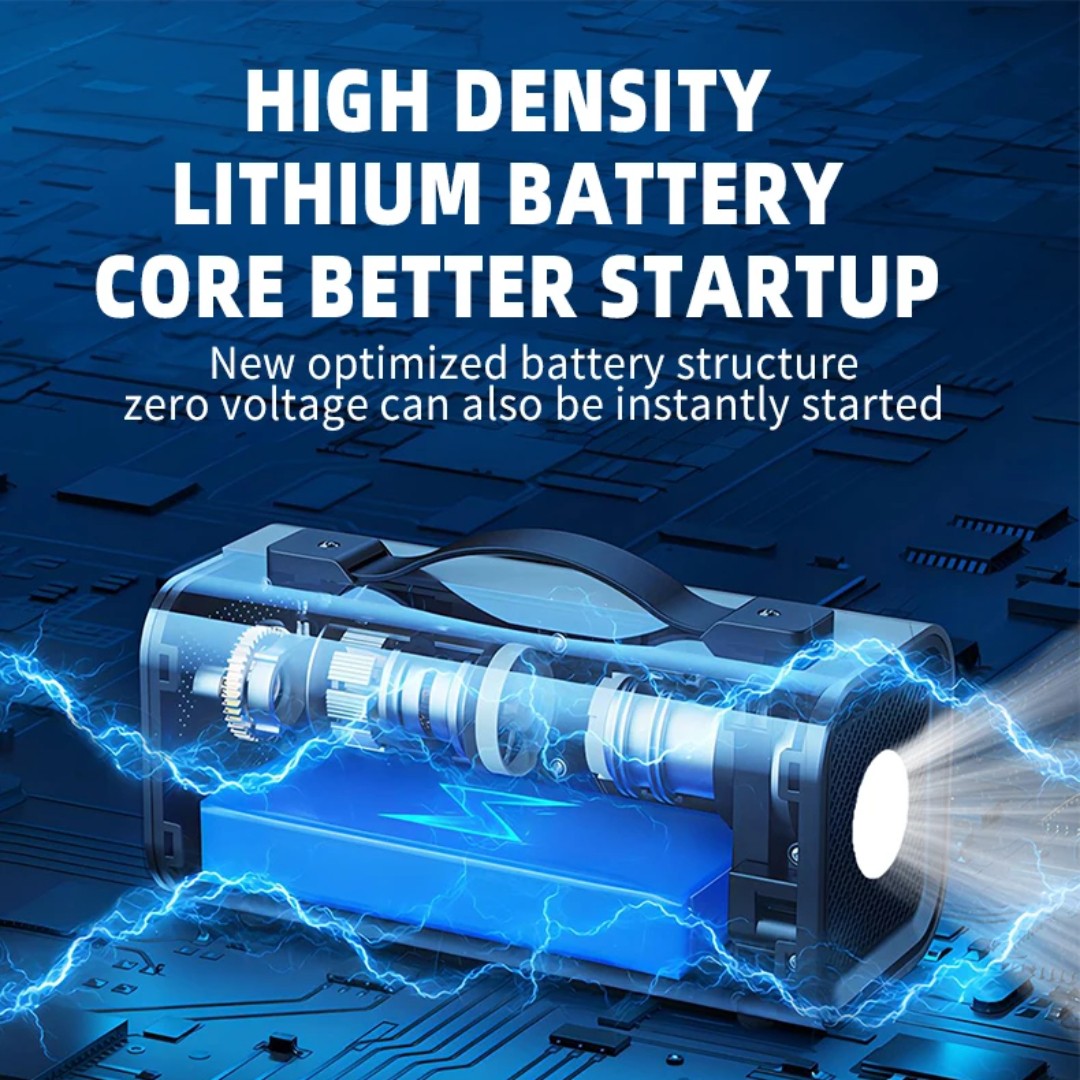 8-in-1 Portable Jump Starter with Air Compressor