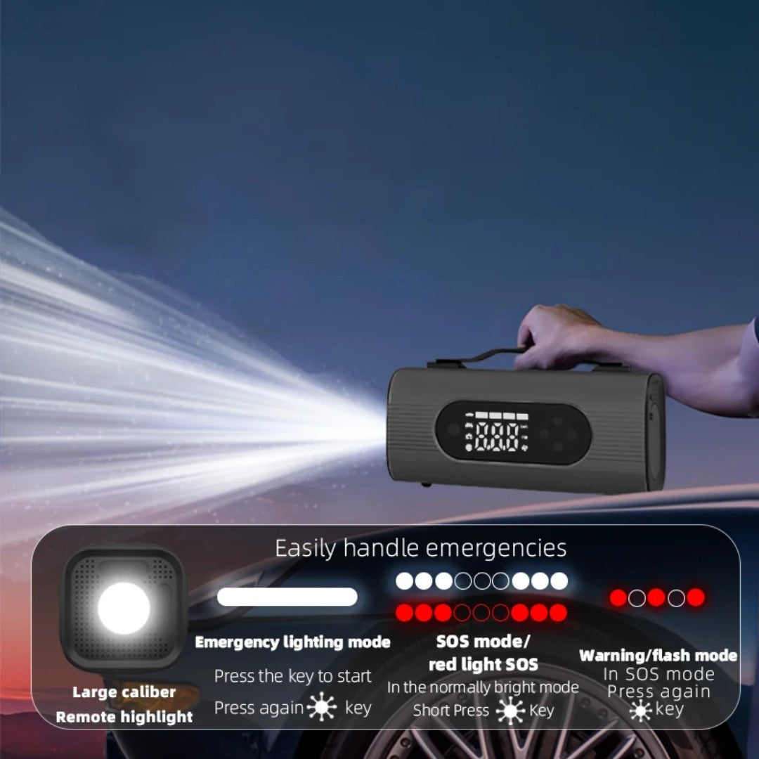 8-in-1 Portable Jump Starter with Air Compressor