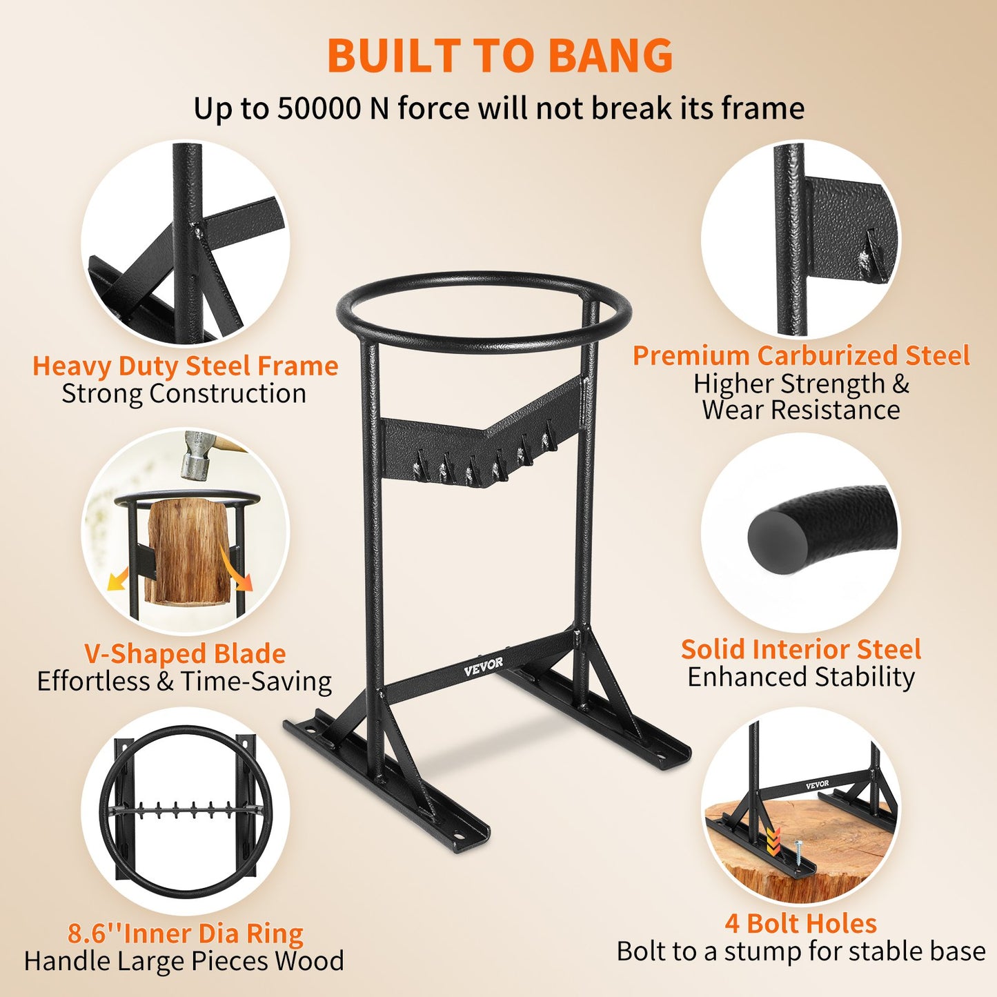 XL Firewood Kindling Splitter 9''x17''