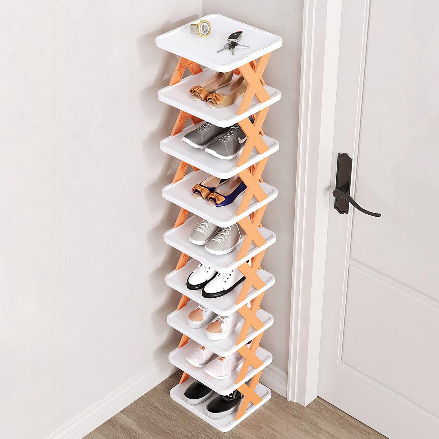 9-Tier Narrow Vertical Shoe Rack